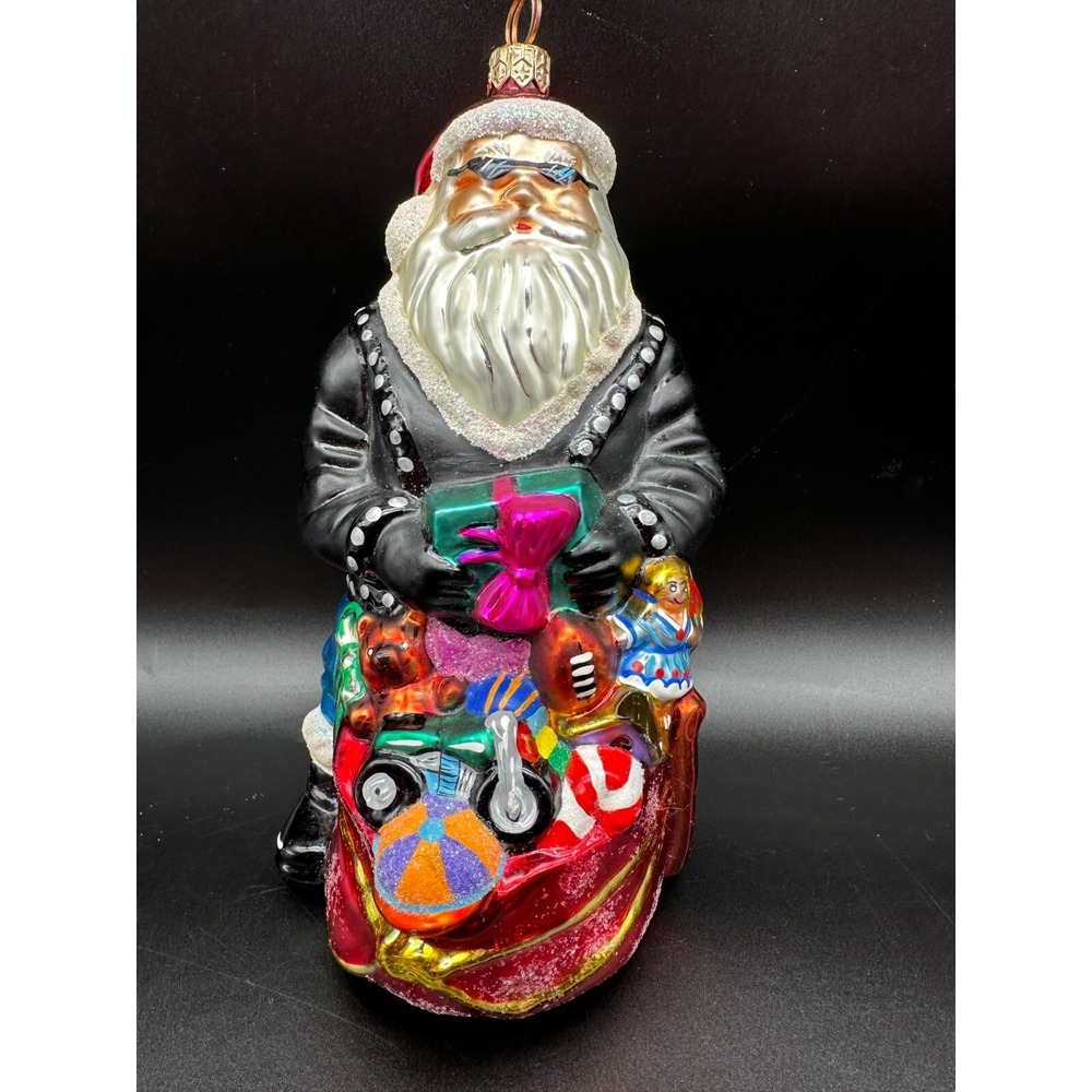 1998 CHRISTOPHER RADKO HARLEY SANTA‎ 7" ORNAMENT 98-HAR-01